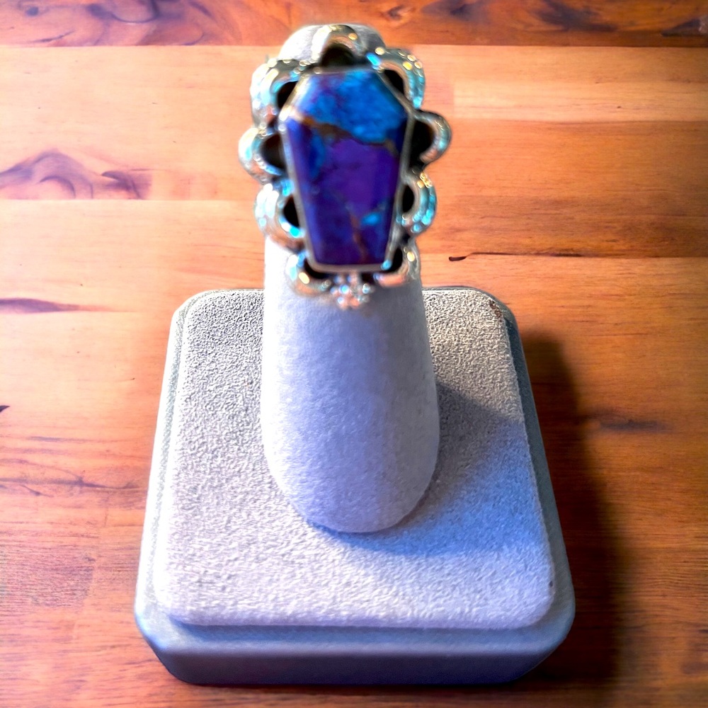 Beautiful Purpurite Sterling Silver Ring